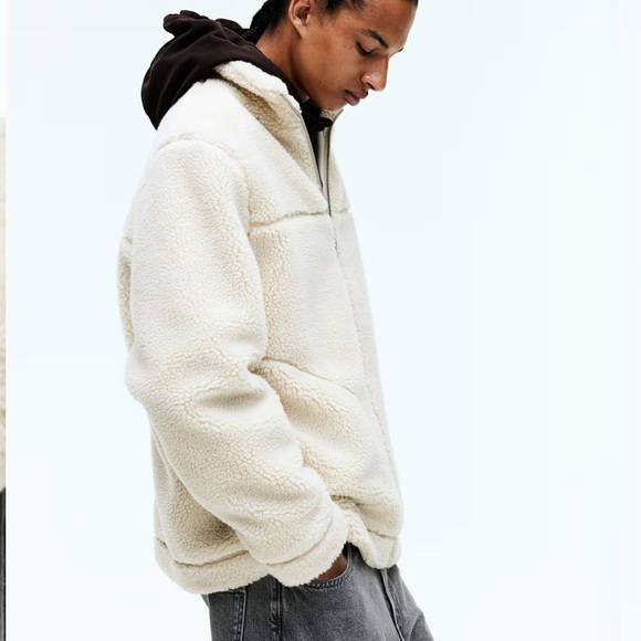 H&M Regular Fit Teddy Fleece Jacket - Picture 2 of 13